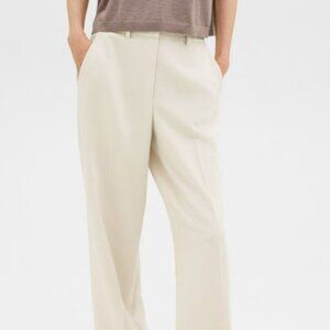 Theory Admiral Crepe Relaxed Straight Pants Color Rice